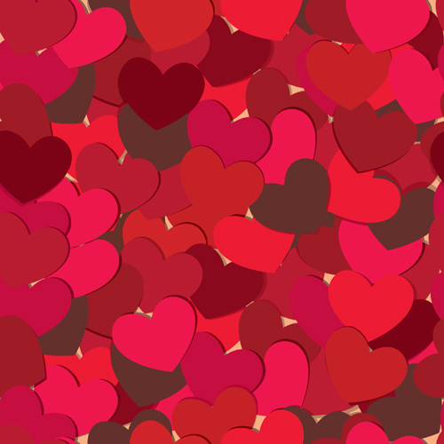 Vector heart Valentine background art 01  