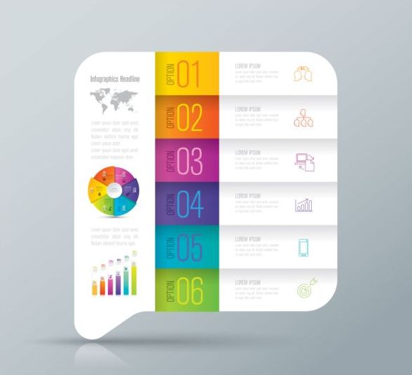 Vector banner with option infographic template 06  