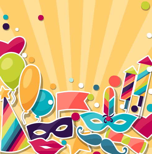 Vector carnival holiday background design 06  
