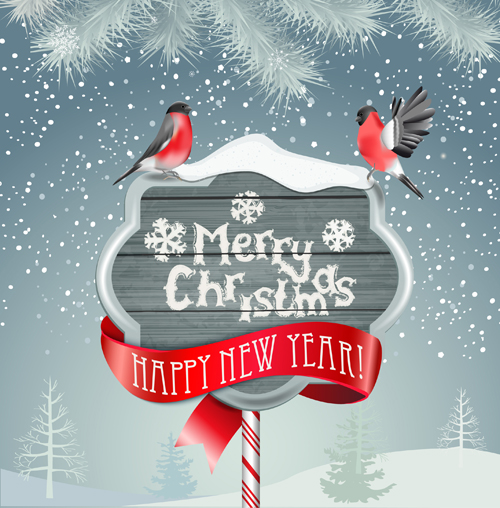 Winter christmas and new year frame backgrounds 03  