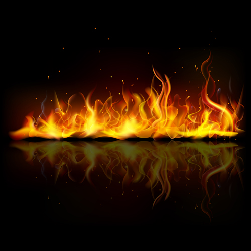 Vector set of Fire design elements 01  