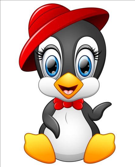 lovely penguin cartoon set vectors 12  