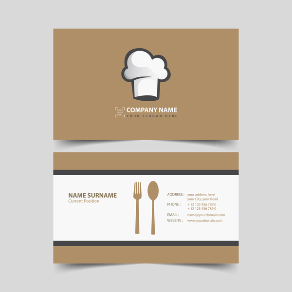 restaurant business card vector  