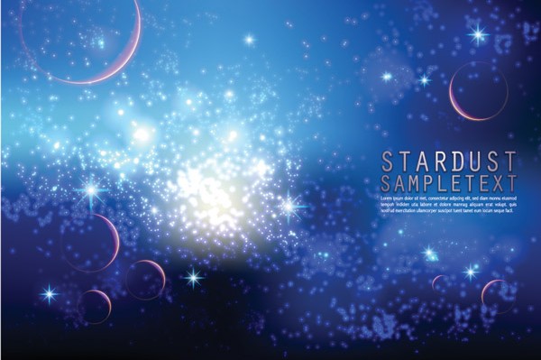 Blue space backgrounds vector material  