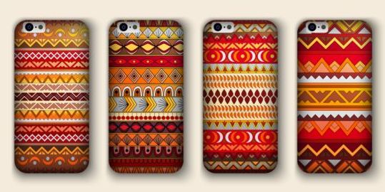 Beautiful mobile phone cover template vector 14  