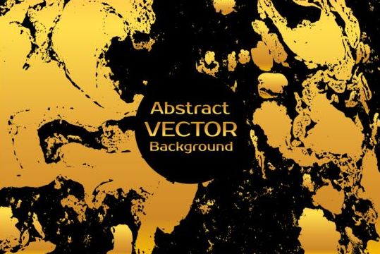 Svart med guld grunge vektor backcground 05  