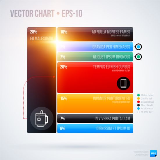 Business-Chart-Vorlage kreativ Design Vektor 01 