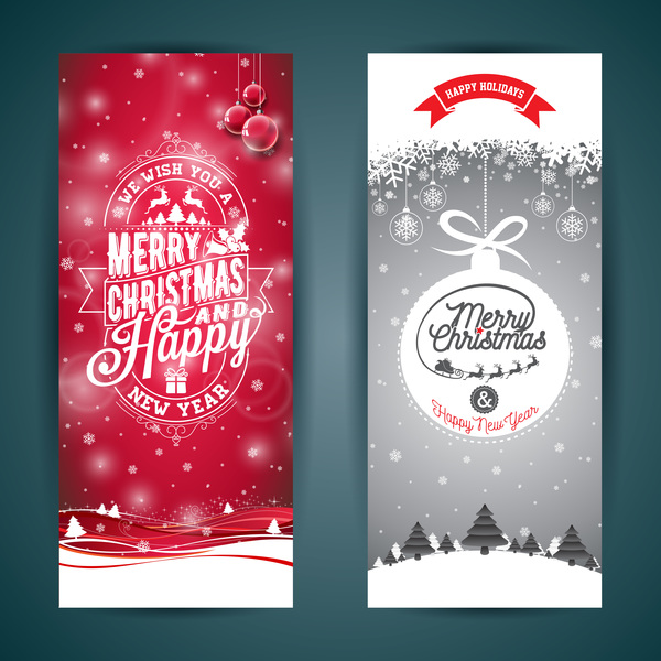 Banner verticale di Natale Design creativo 01  