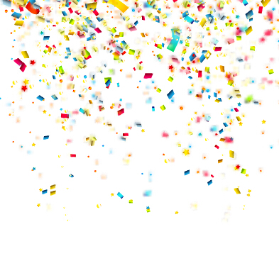 Colorful confetti holiday background vector 02  