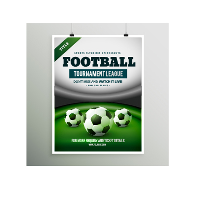 Creative футбол плакат дизайн комплекта вектора 12  