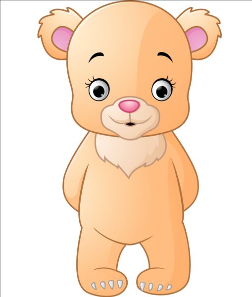 Cute teddy bear vector illustration 06  
