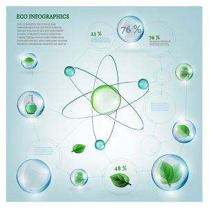 Eco infographics elements vectors graphics 20  