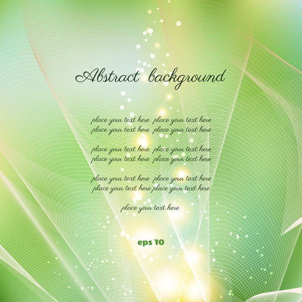 Elegant green abstract background vector 01  