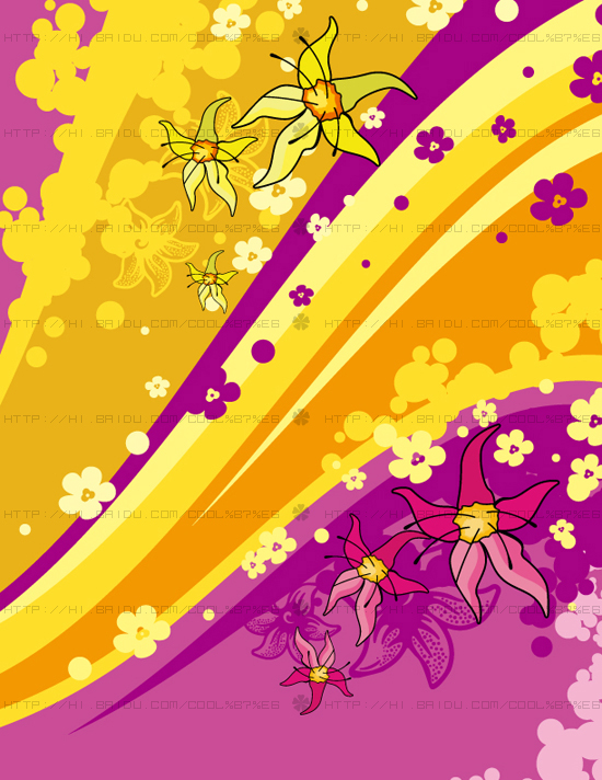 Mode bloemen met abstracte achtergrond vector 08  