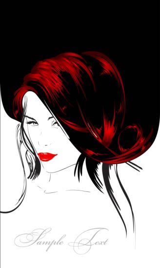 Fashion woman cover design vectors 01  