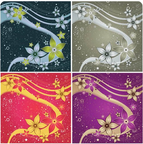 Floral beautiful backgrounds vector  