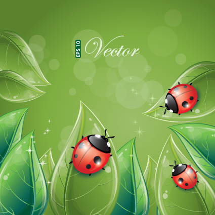 Vivid Insects design element vector 01  