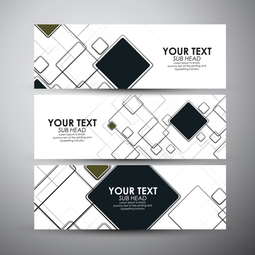 Modern business banners design set 08  