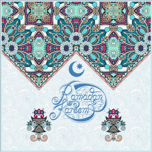 Muslim styles ramadan kareem background vector 14  