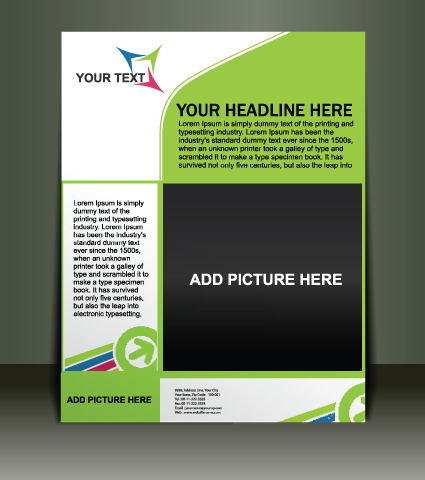 Vector template Presentation of flyer design 02  