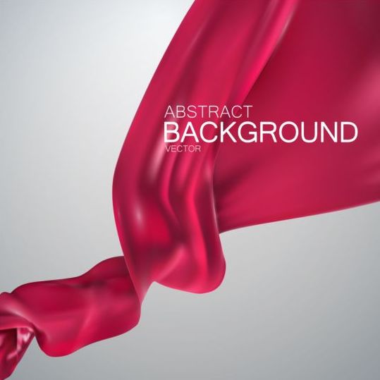 Red silk fabric background vector 02  