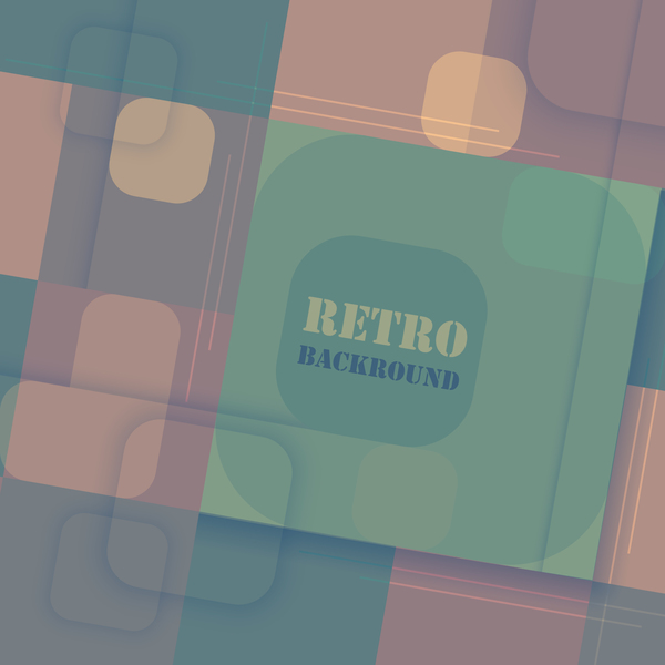 Retro business background template vector 01  