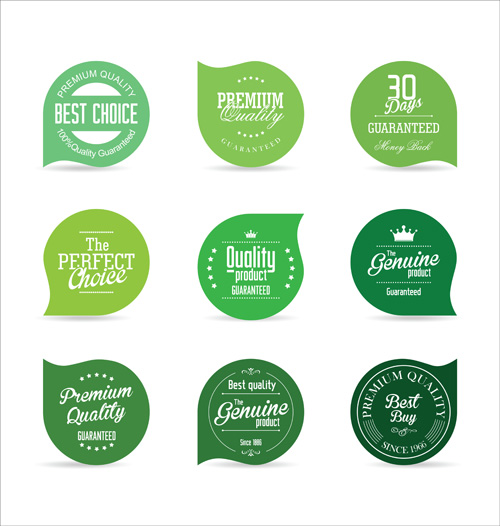 Vector retro badges design set 12  