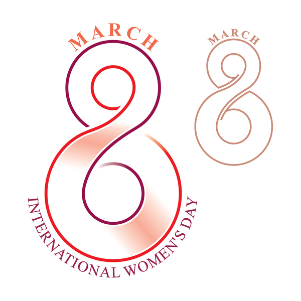 3 月 8 日女性の日マテリアル ベクトル テンプレート  