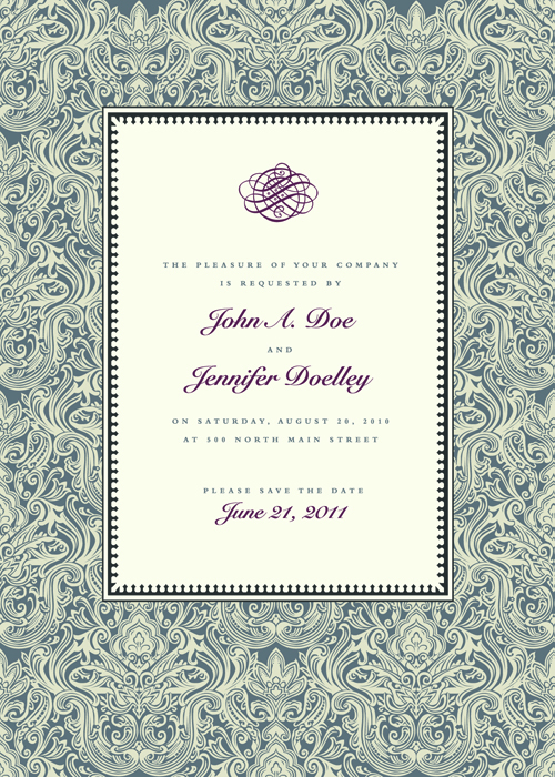 Vintage Floral invitations cover design vector 02  