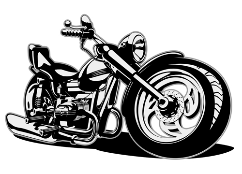Vintage motorcycle illustration design vector 01  