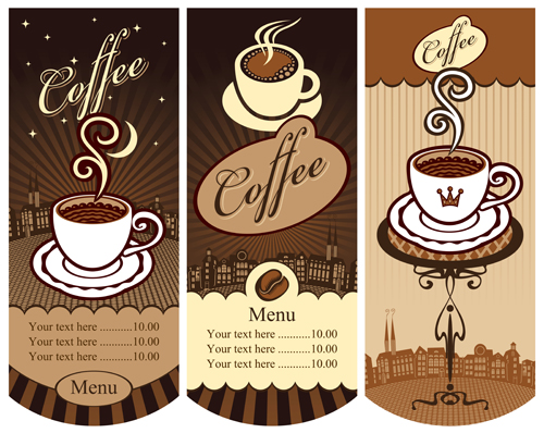 Vintage styles cafe price menu vector  