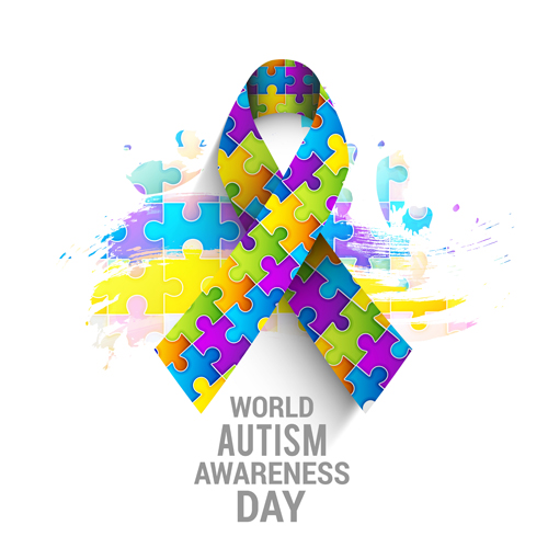 World autism awareness day poster vector 05  