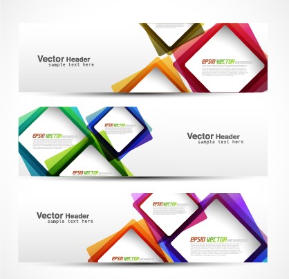 Vector heard of modern banner design elements 02  