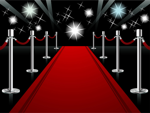 Ornate Red carpet backgrounds vector material 05  