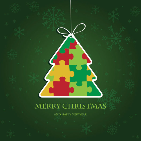 Cute Christmas creative Greeting Cards vector 03  