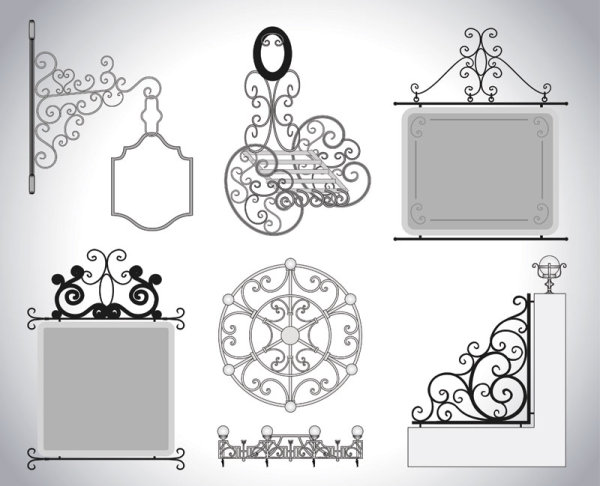 Iron window Style vector 03  