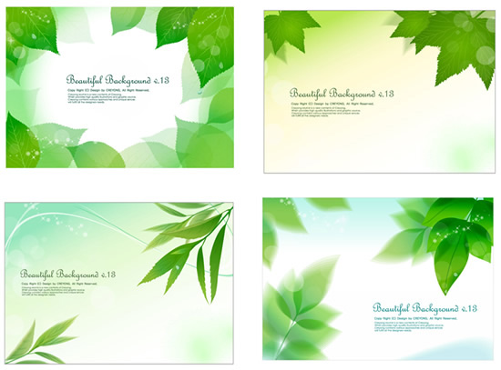 Fresh green background design elements  