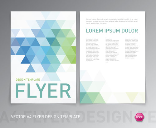 A4 flyer design template vectors material 01  