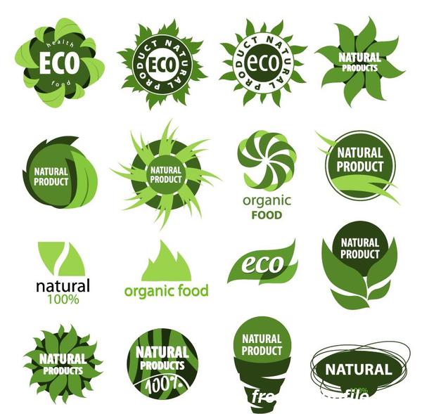 Vecteur de conception de logos eco abstrait  