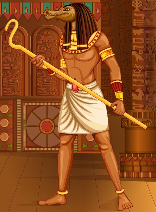 古代エジプトのスタイルベクトル材料12  