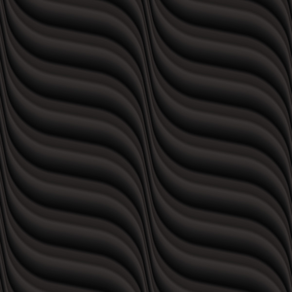 Schwarze gewellte Textur Muster nahtloser Vektor 09  