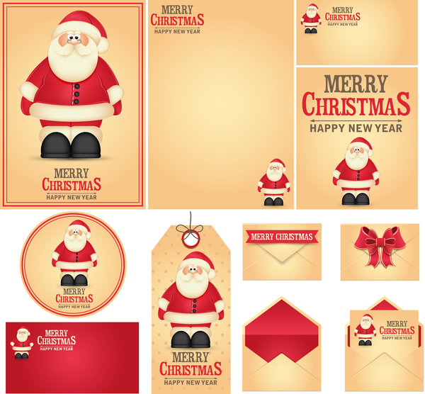 Carte de Noël vierge avec vecteur tag et carte postale  