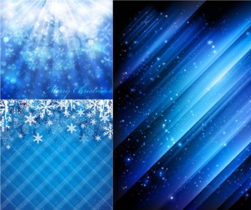 Blue snowflake with abstract background vector  