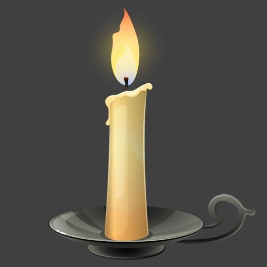 Candle holder design vector 01  