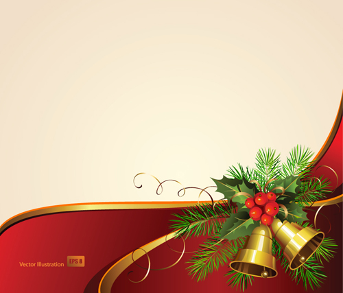 Exquisite Christmas backgrounds vector 03  