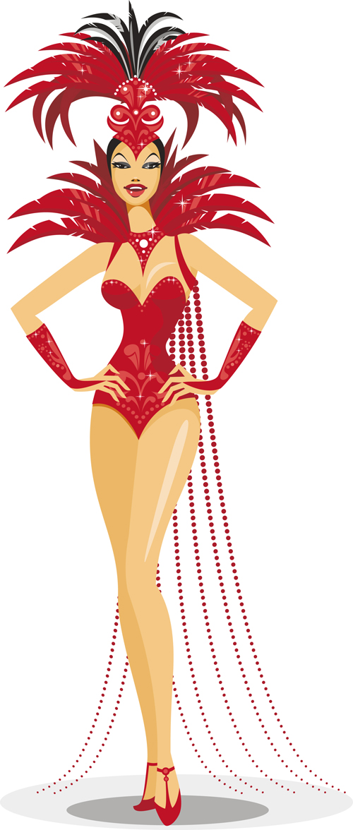 Classic girls show design vector graphics 04  