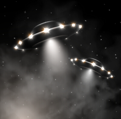 Concept UFO design elements background 02  