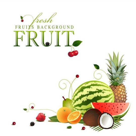 Creative fruit achtergrond vectorafbeelding 11  