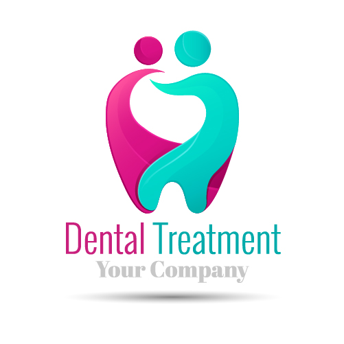 Вектор логотипа стоматологического лечения  