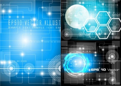 Design elements technology background vector  